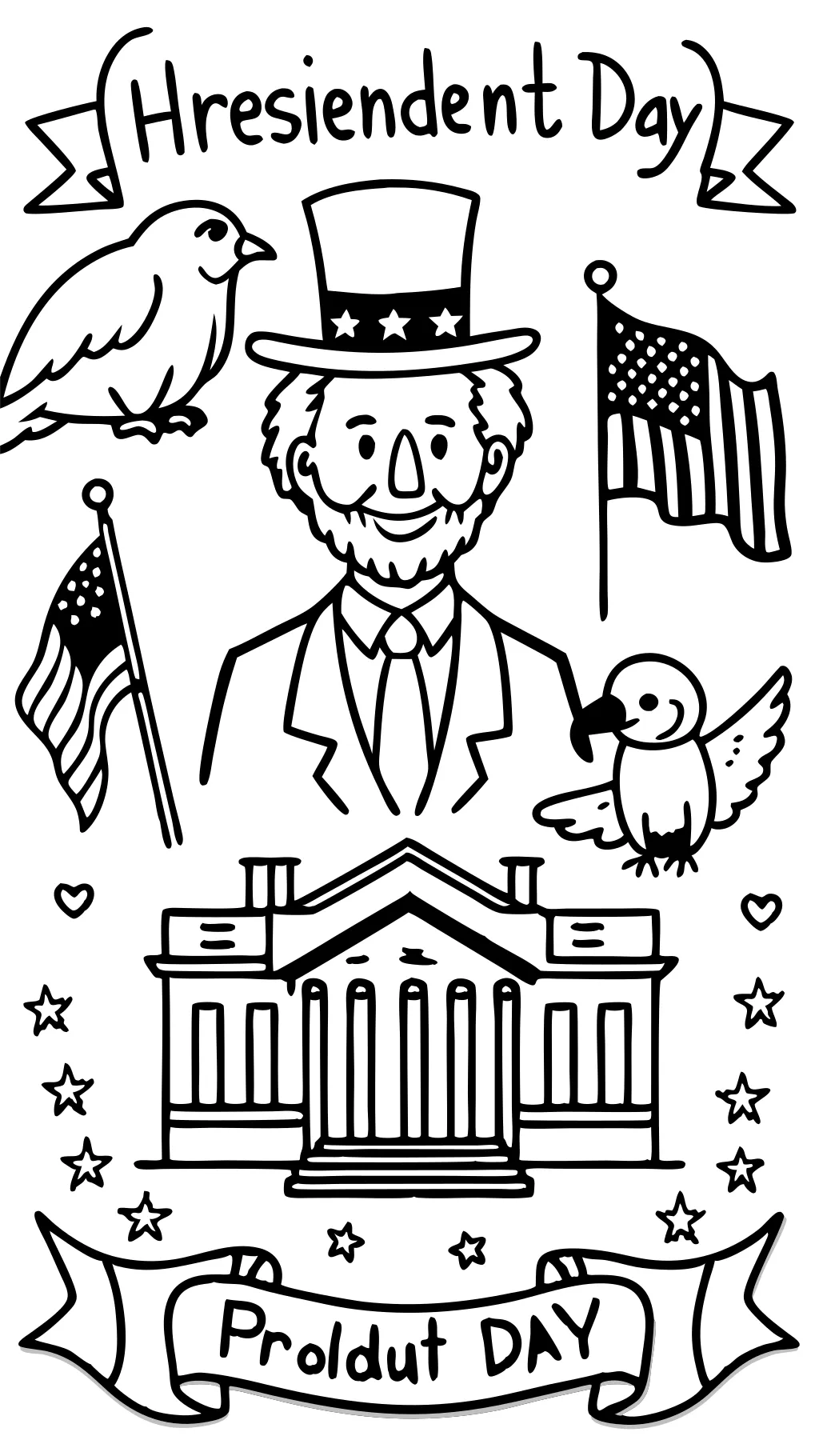 presidents day coloring page